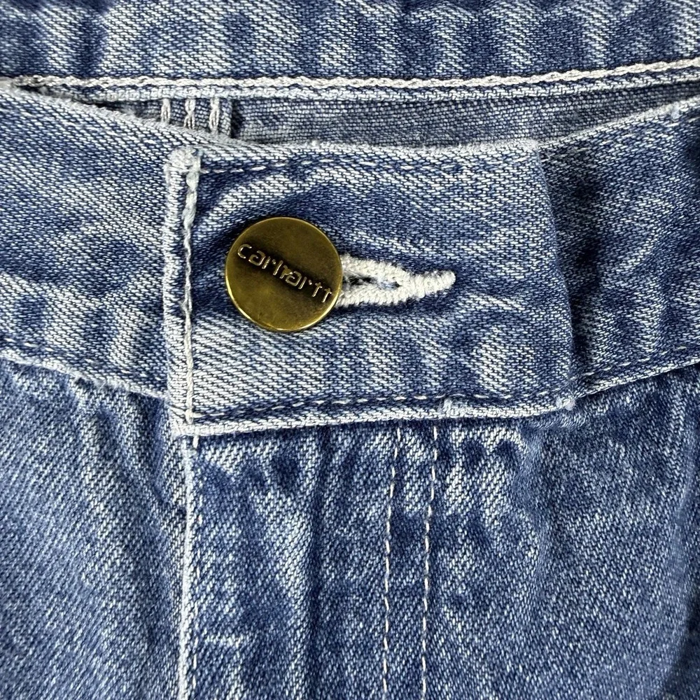 Carhartt Carpenter Jeans 34x30 Men's Blue B13 DST Dungaree Fit Denim Work Pants